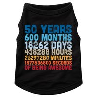 50 Years Months Days Hours Minutes Seconds Of Being Awesome Doggie Tank