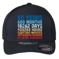 50 Years Months Days Hours Minutes Seconds Of Being Awesome Flexfit Unipanel Trucker Cap
