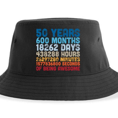 50 Years Months Days Hours Minutes Seconds Of Being Awesome Sustainable Bucket Hat