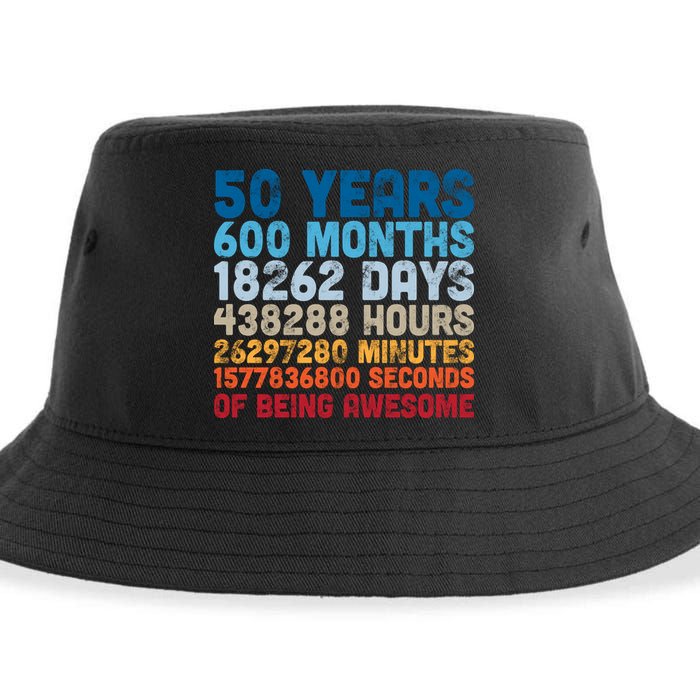 50 Years Months Days Hours Minutes Seconds Of Being Awesome Sustainable Bucket Hat