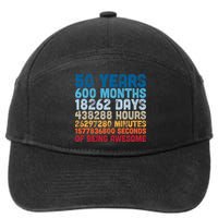 50 Years Months Days Hours Minutes Seconds Of Being Awesome 7-Panel Snapback Hat