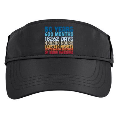 50 Years Months Days Hours Minutes Seconds Of Being Awesome Adult Drive Performance Visor