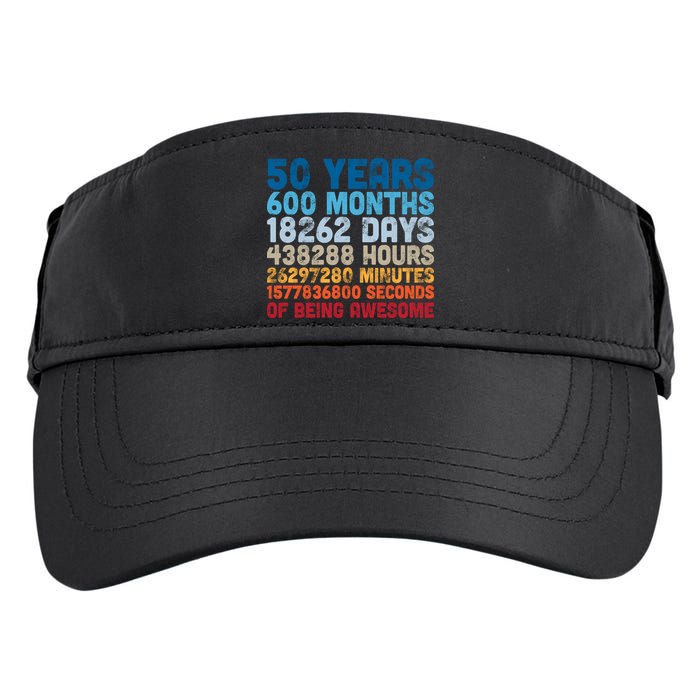 50 Years Months Days Hours Minutes Seconds Of Being Awesome Adult Drive Performance Visor