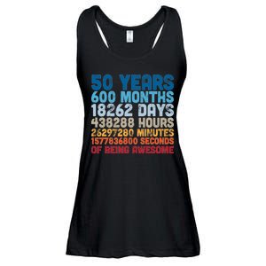 50 Years Months Days Hours Minutes Seconds Of Being Awesome Ladies Essential Flowy Tank