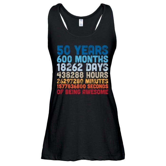 50 Years Months Days Hours Minutes Seconds Of Being Awesome Ladies Essential Flowy Tank