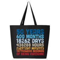 50 Years Months Days Hours Minutes Seconds Of Being Awesome 25L Jumbo Tote