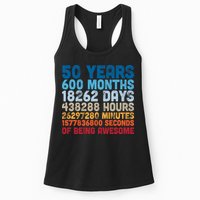 50 Years Months Days Hours Minutes Seconds Of Being Awesome Womens Tank Top