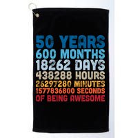 50 Years Months Days Hours Minutes Seconds Of Being Awesome Golf Towel