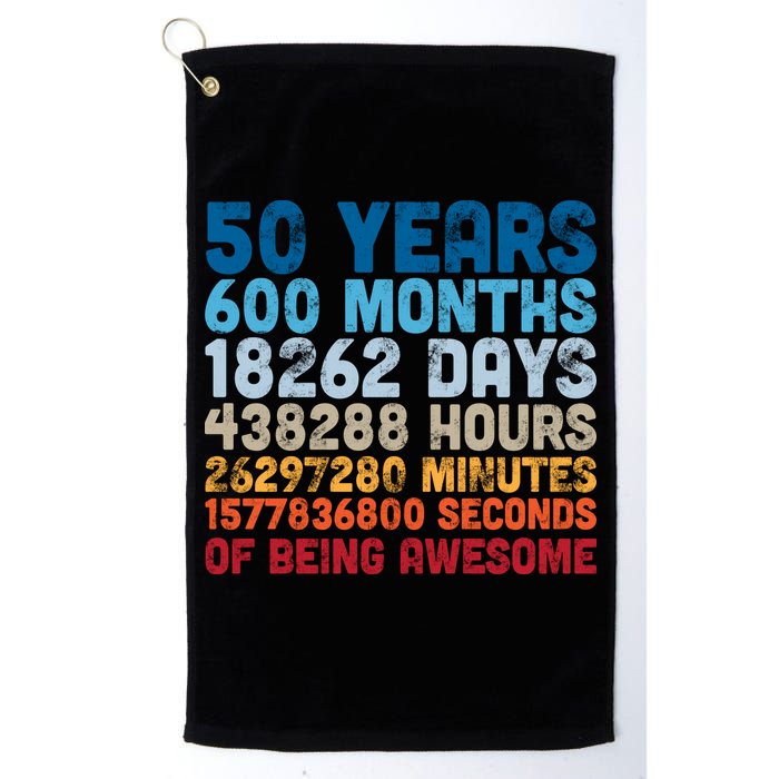 50 Years Months Days Hours Minutes Seconds Of Being Awesome Golf Towel
