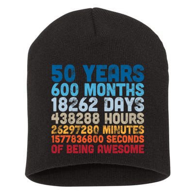 50 Years Months Days Hours Minutes Seconds Of Being Awesome Short Acrylic Beanie