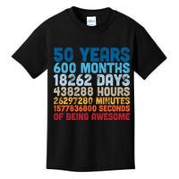 50 Years Months Days Hours Minutes Seconds Of Being Awesome Kids T-Shirt