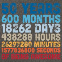 50 Years Months Days Hours Minutes Seconds Of Being Awesome Cotton Canvas Backpack