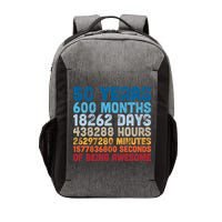 50 Years Months Days Hours Minutes Seconds Of Being Awesome Vector Backpack