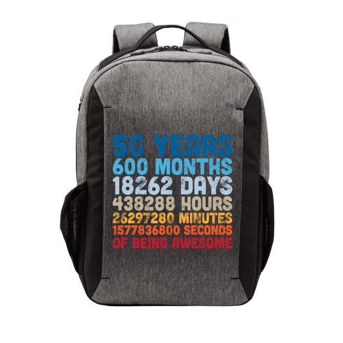 50 Years Months Days Hours Minutes Seconds Of Being Awesome Vector Backpack