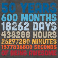 50 Years Months Days Hours Minutes Seconds Of Being Awesome Vector Backpack