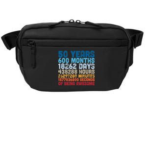 50 Years Months Days Hours Minutes Seconds Of Being Awesome Crossbody Pack