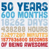 50 Years Months Days Hours Minutes Seconds Of Being Awesome Garment-Dyed Sweatshirt