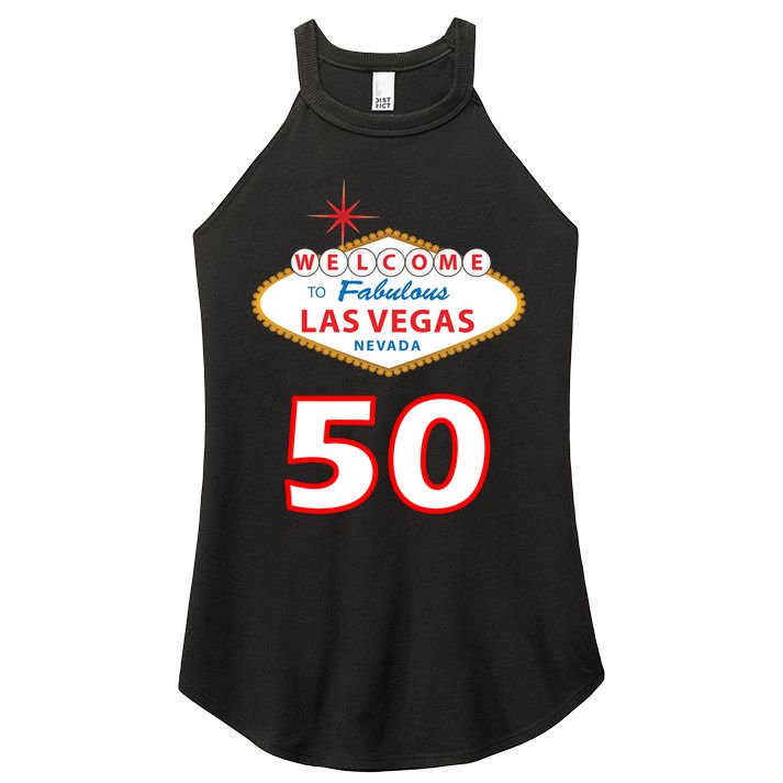 50 Years Old In Vegas - 50th Birthday Women's Perfect Tri Rocker Tank