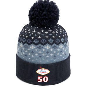 50 Years Old In Vegas - 50th Birthday The Baniff Cuffed Pom Beanie