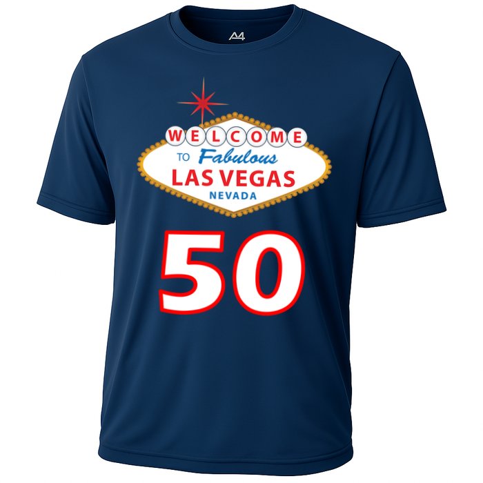 50 Years Old In Vegas - 50th Birthday Cooling Performance Crew T-Shirt