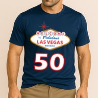50 Years Old In Vegas - 50th Birthday Cooling Performance Crew T-Shirt
