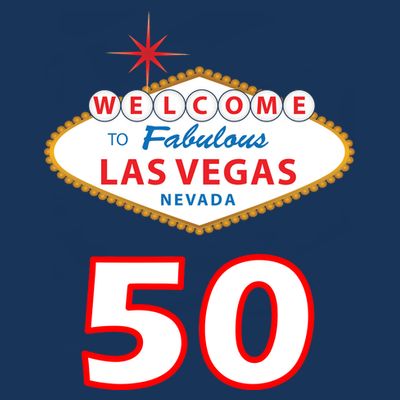 50 Years Old In Vegas - 50th Birthday T-Shirt