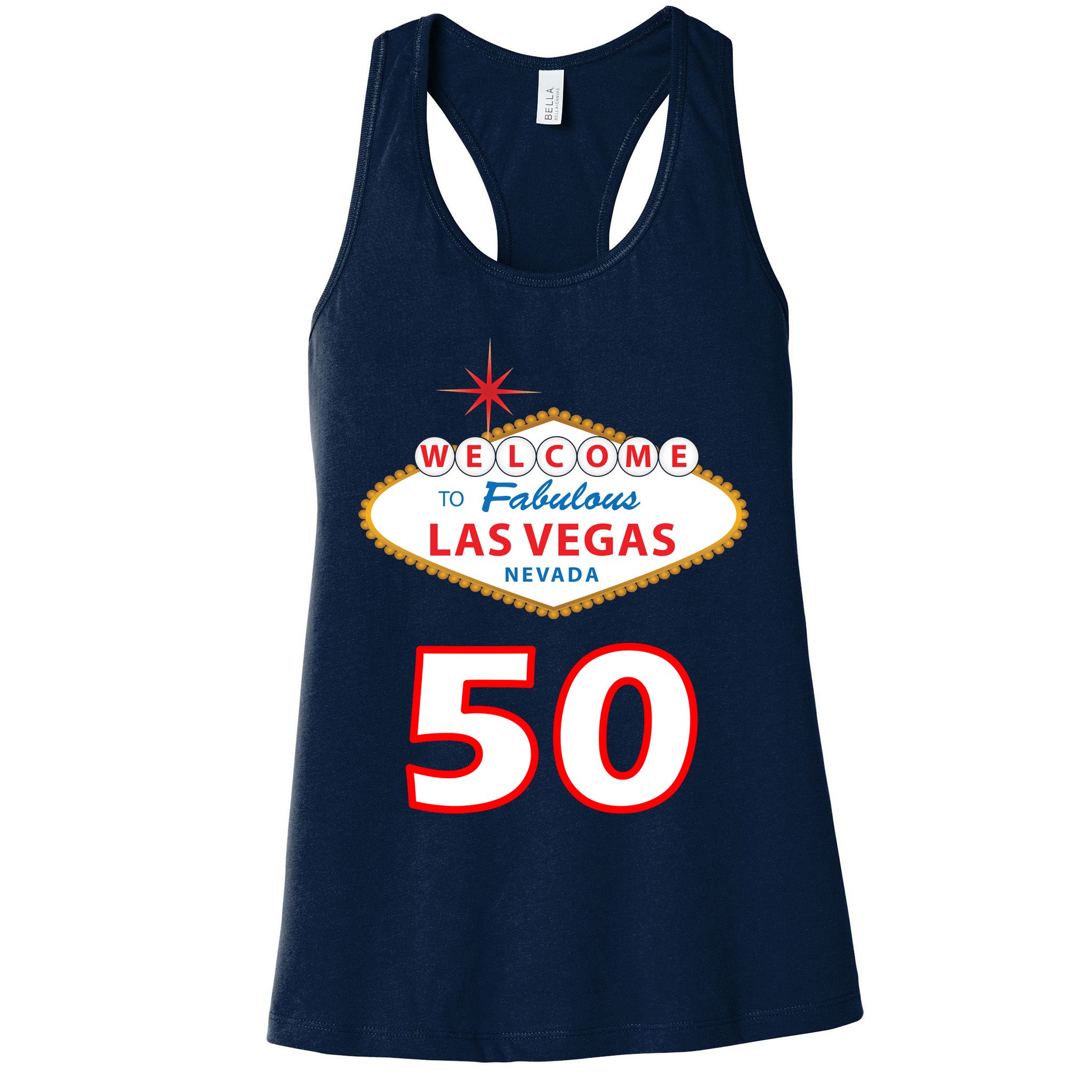 50 Years Old In Vegas - 50th Birthday Womens Tank Top