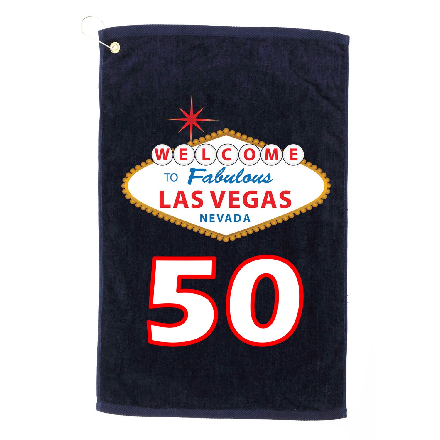 50 Years Old In Vegas - 50th Birthday Golf Towel