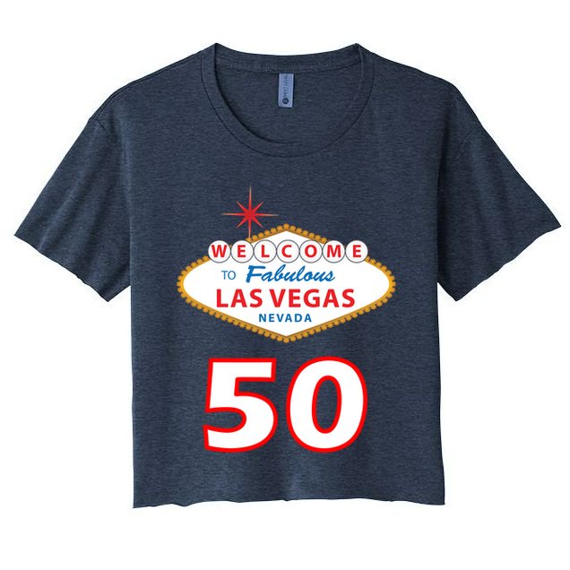 50 Years Old In Vegas - 50th Birthday Crop Top