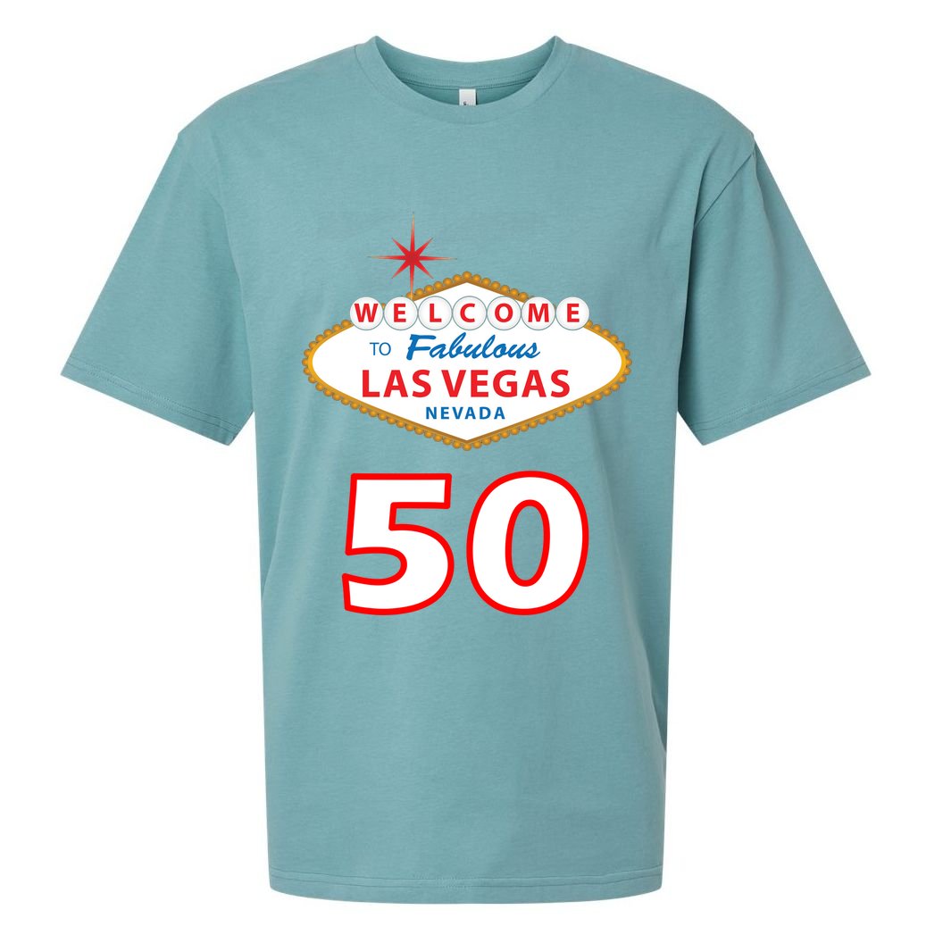 50 Years Old In Vegas - 50th Birthday Sueded Cloud Jersey T-Shirt