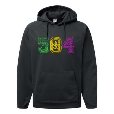 504 New Orleans Mardi Gras Performance Fleece Hoodie