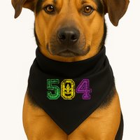 504 New Orleans Mardi Gras USA-Made Doggie Bandana