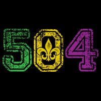 504 New Orleans Mardi Gras USA-Made Doggie Bandana