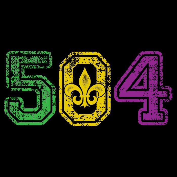 504 New Orleans Mardi Gras USA-Made Doggie Bandana