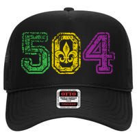 504 New Orleans Mardi Gras High Crown Mesh Back Trucker Hat