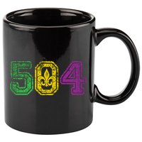 504 New Orleans Mardi Gras 11oz C Handle Ceramic Mug