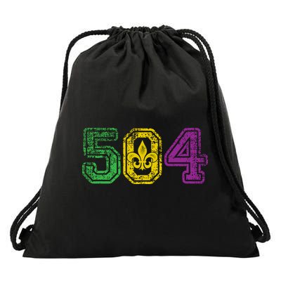 504 New Orleans Mardi Gras Drawstring Bag