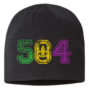 504 New Orleans Mardi Gras Sustainable Beanie