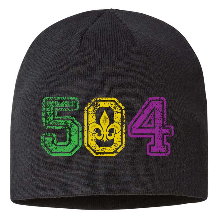 504 New Orleans Mardi Gras Sustainable Beanie