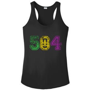 504 New Orleans Mardi Gras Ladies PosiCharge Competitor Racerback Tank