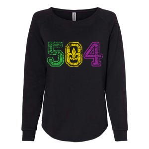 504 New Orleans Mardi Gras Womens California Wash Sweatshirt