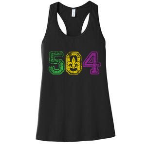 504 New Orleans Mardi Gras Women's Racerback Tank