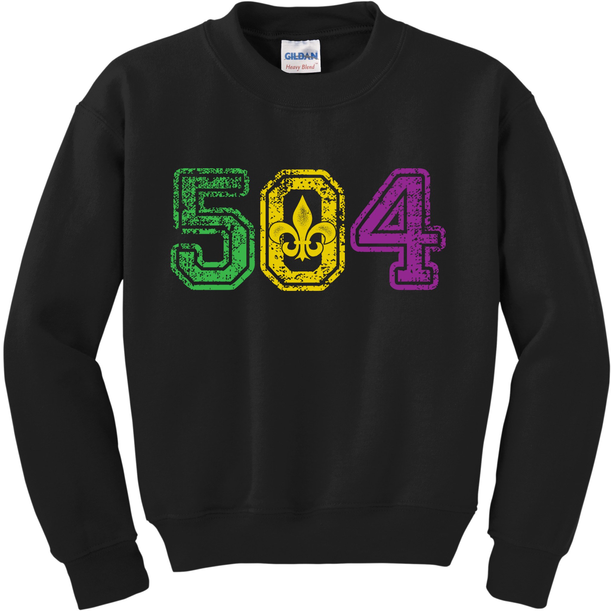 504 New Orleans Mardi Gras Kids Sweatshirt