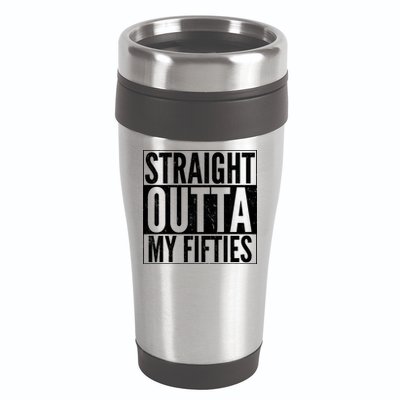 50th Birthday - Straight Outta My Fifties 16oz Travel Tumbler