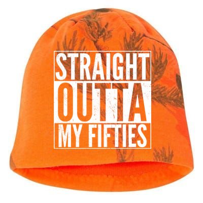 50th Birthday - Straight Outta My Fifties Kati - Camo Knit Beanie