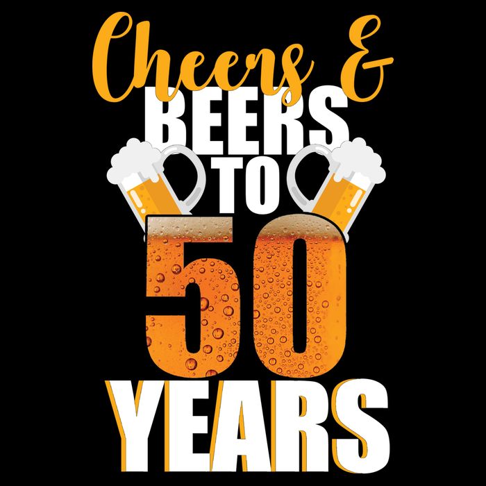 50th Birthday Cheers & Beers To 50 Years Sustainable Bucket Hat