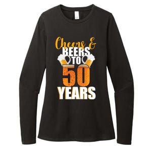 50th Birthday Cheers & Beers To 50 Years Womens CVC Long Sleeve Shirt