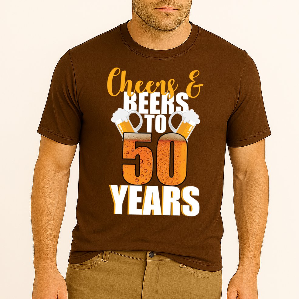 50th Birthday Cheers & Beers To 50 Years Cooling Performance Crew T-Shirt