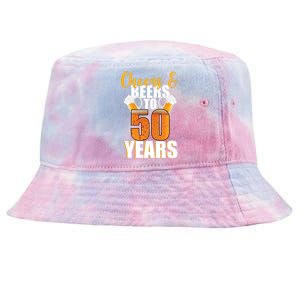 50th Birthday Cheers & Beers To 50 Years Tie-Dyed Bucket Hat