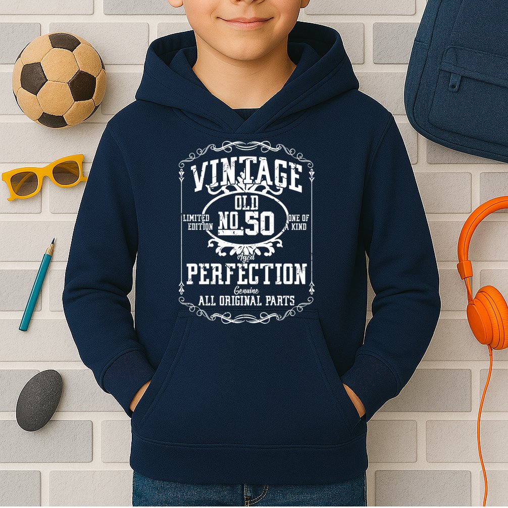 50th Birthday Genuine All Original Parts Kids Hoodie